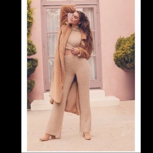 BoohooxTaylor hill Fluffy cropped trouser set